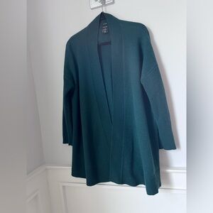 Halogen Deep Green Open Front Cardigan